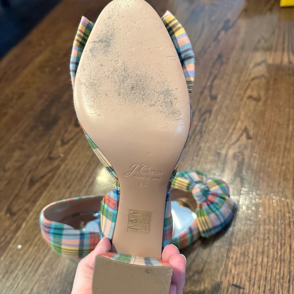 J. Crew Pastel Plaid Heels - Picture 6 of 8
